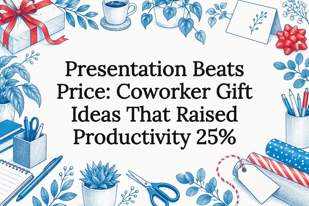Decorative coworker gift presentation title card
