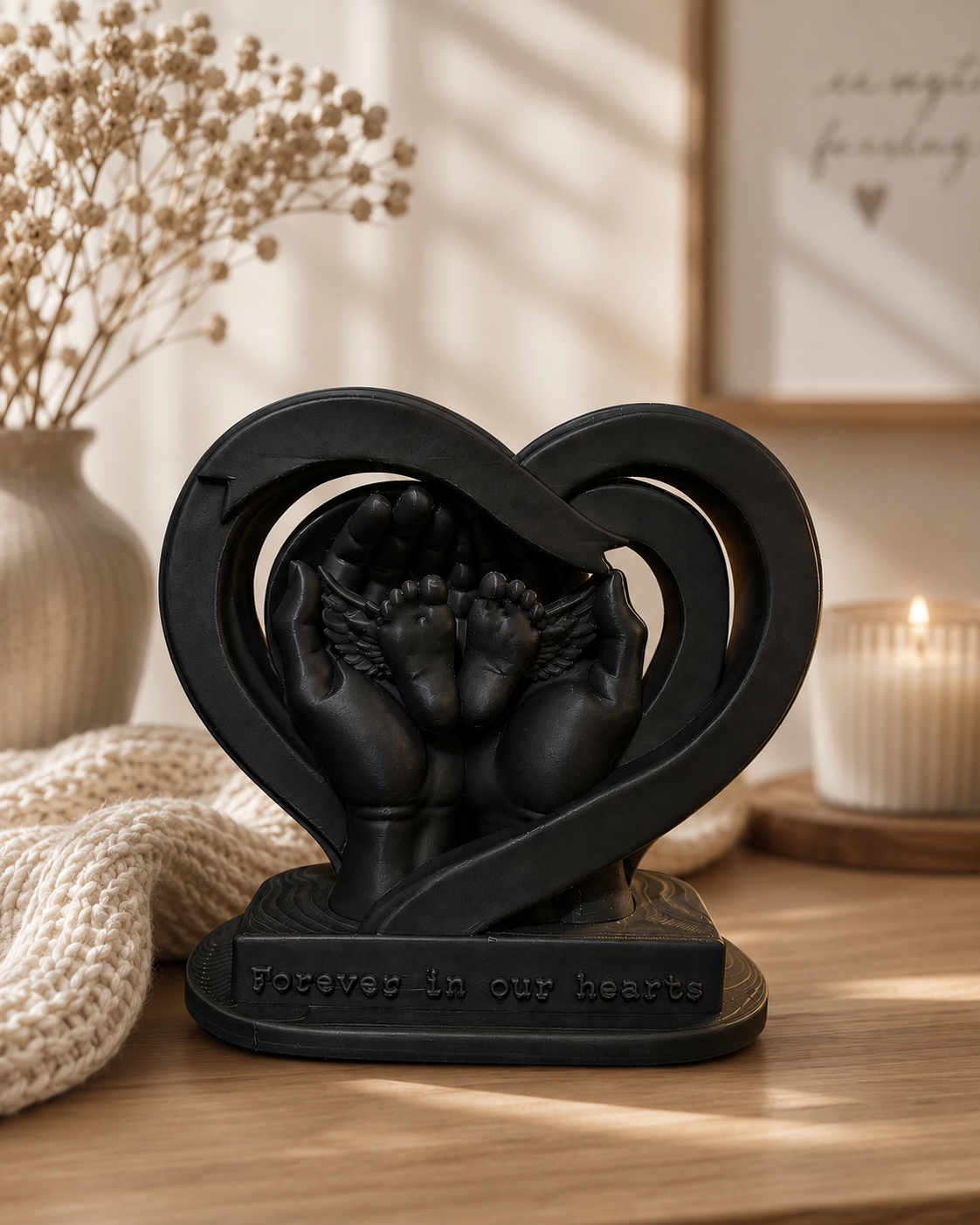 3D Printed Sculpture, Memorial Baby Angel, Miscarriage Gift