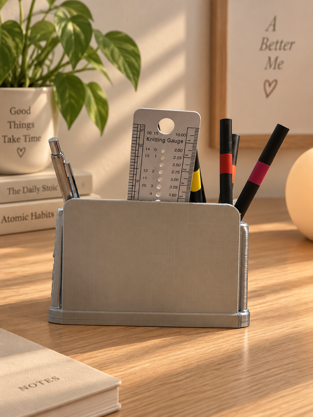Vintage Envelope Pen Holder – 3D Printed Ornate Desk Organizer