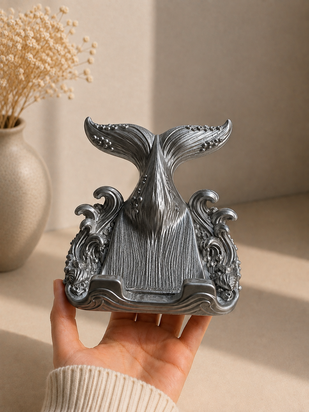 3D Printed Whale Tail Phone Holder