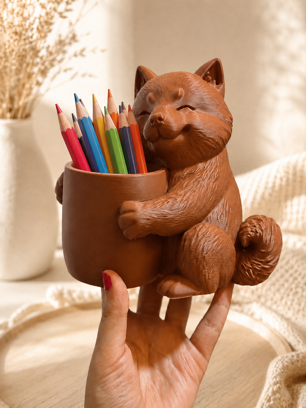 3D Printed Shiba Inu Pen Holder