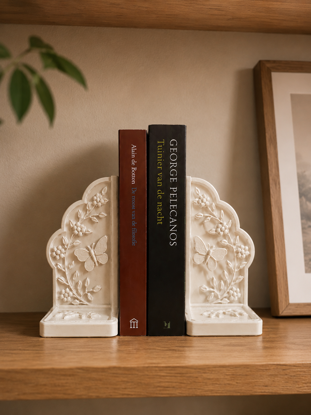 Floral Butterfly Bookends – 3D Printed Decorative Book Holder Set