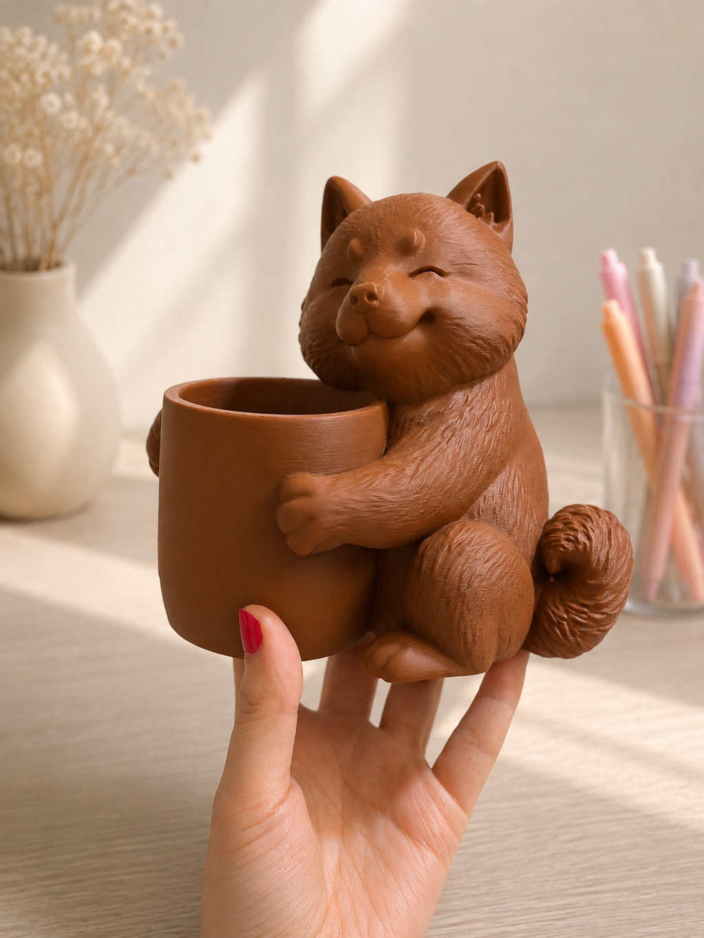 3D Printed Shiba Inu Pen Holder