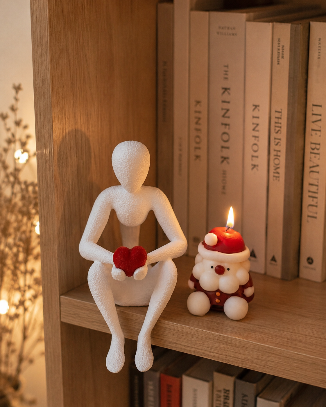 3D Printed Romantic Minimalist Sculpture, Human Sculpture Holding Heart, Mothers Day Gift, Modern Home Decor