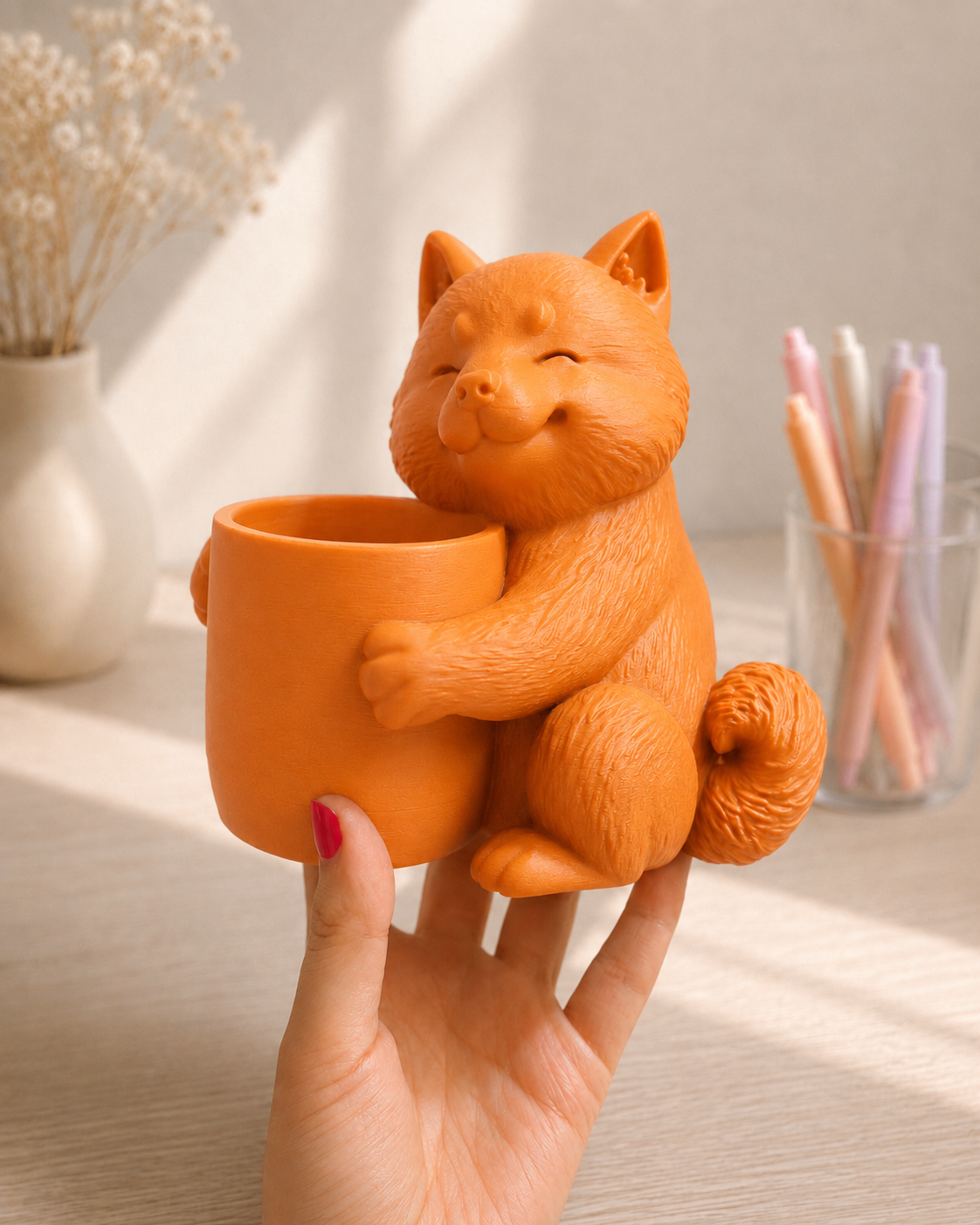 3D Printed Shiba Inu Pen Holder