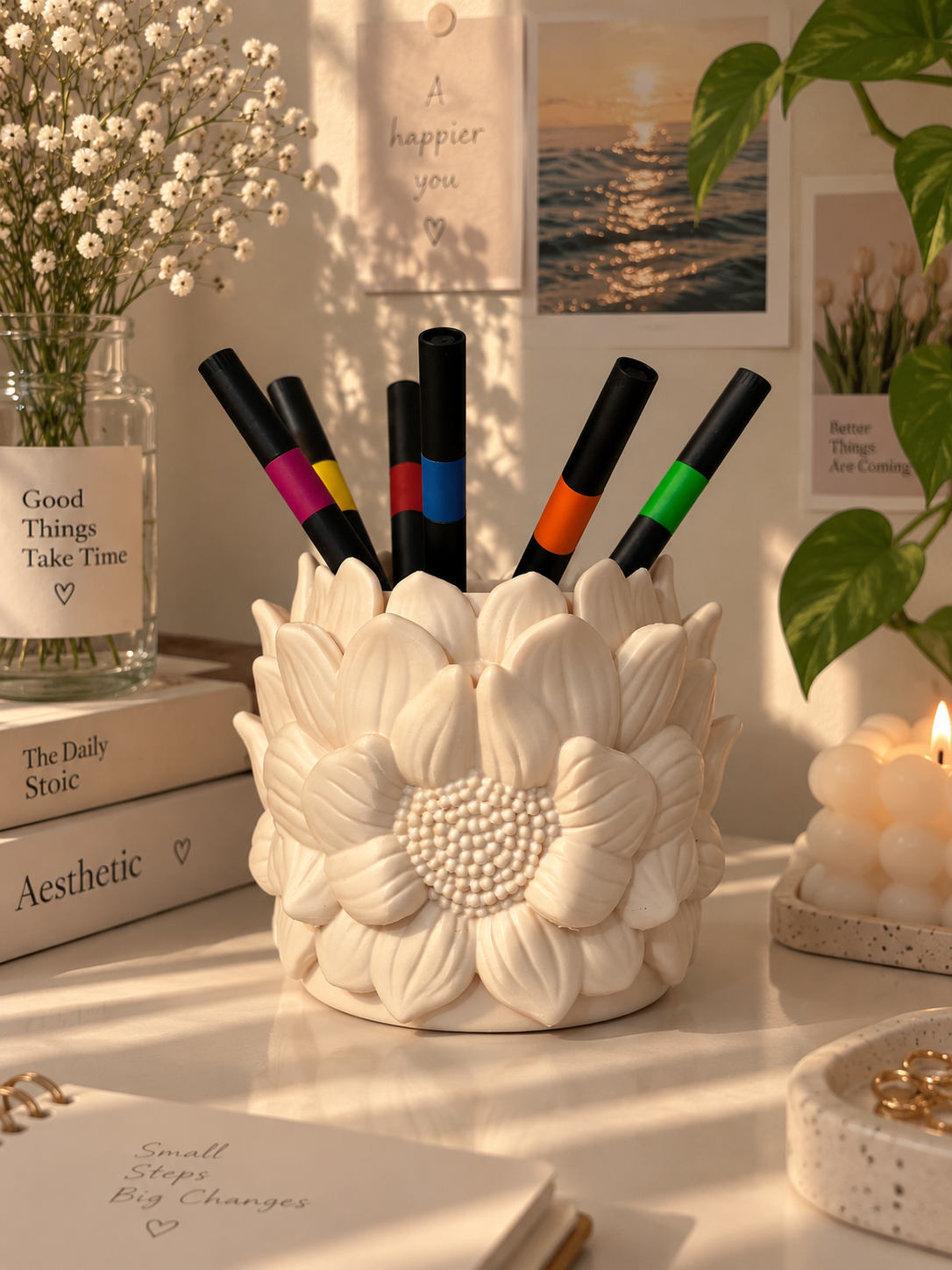 3D Printed Sunflower Pen Holder