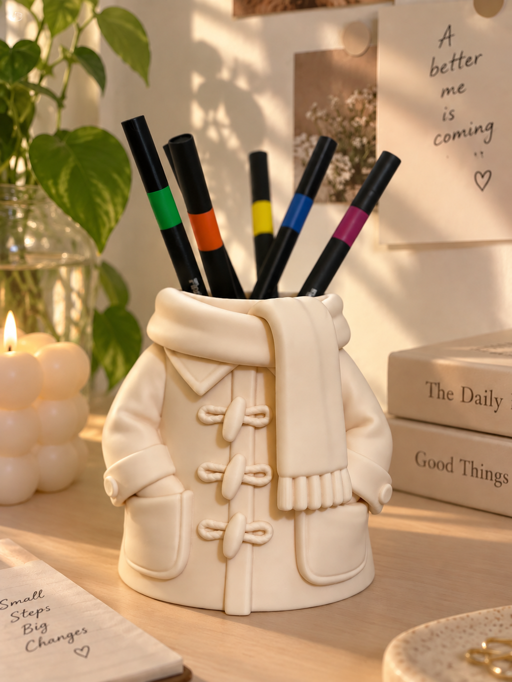 Cozy Coat Pen Holder – 3D Printed Cute Desk Organizer