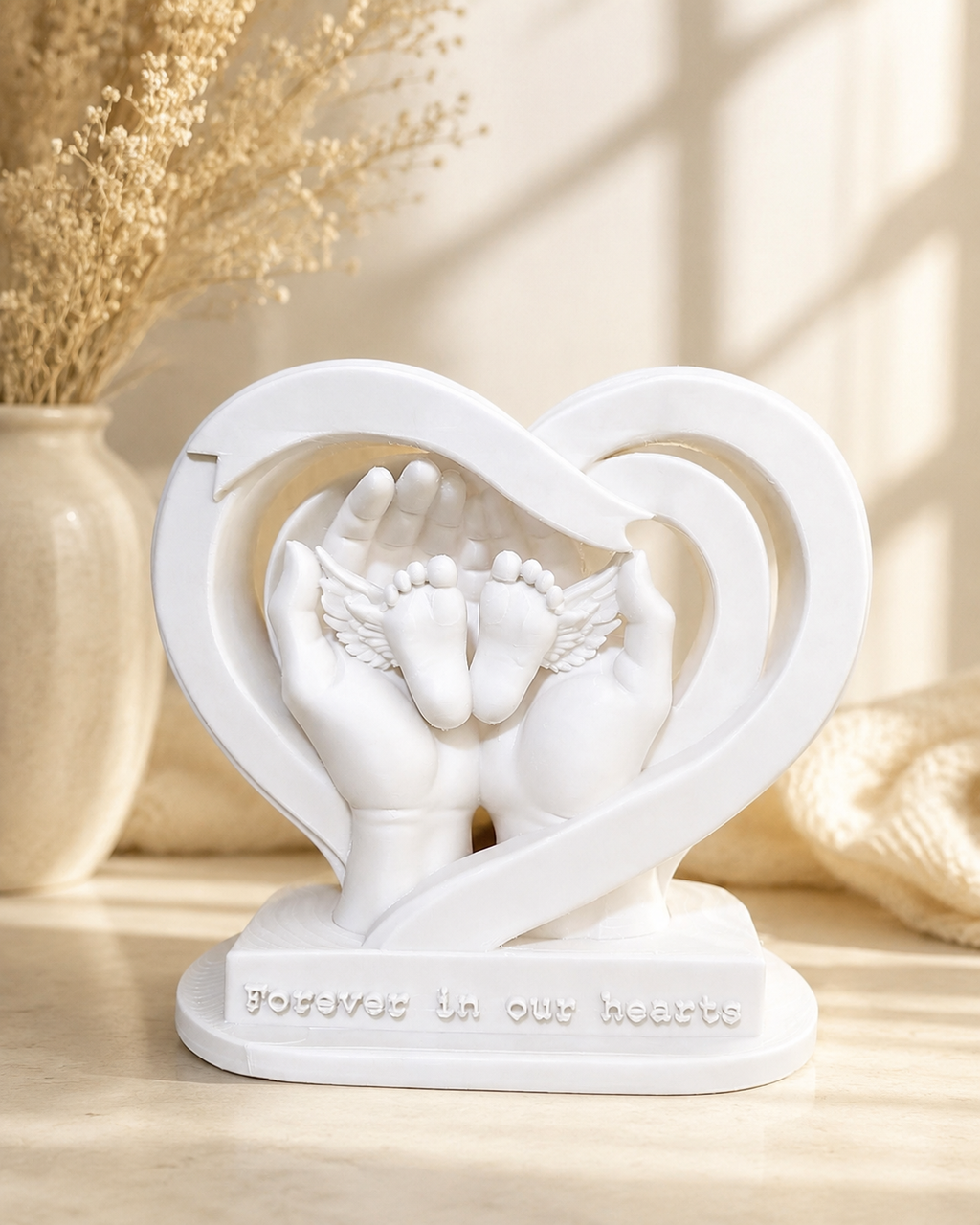 3D Printed Sculpture, Memorial Baby Angel, Miscarriage Gift