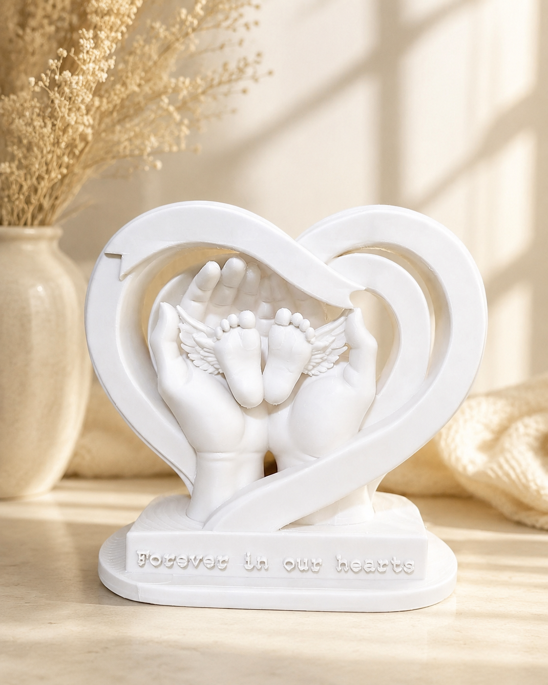 3D Printed Sculpture, Memorial Baby Angel, Miscarriage Gift