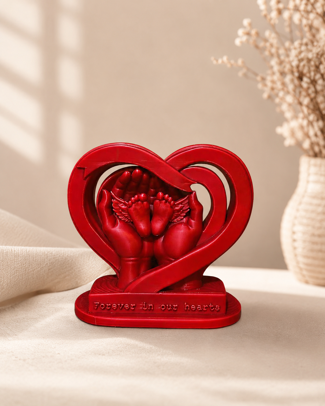 3D Printed Sculpture, Memorial Baby Angel, Miscarriage Gift