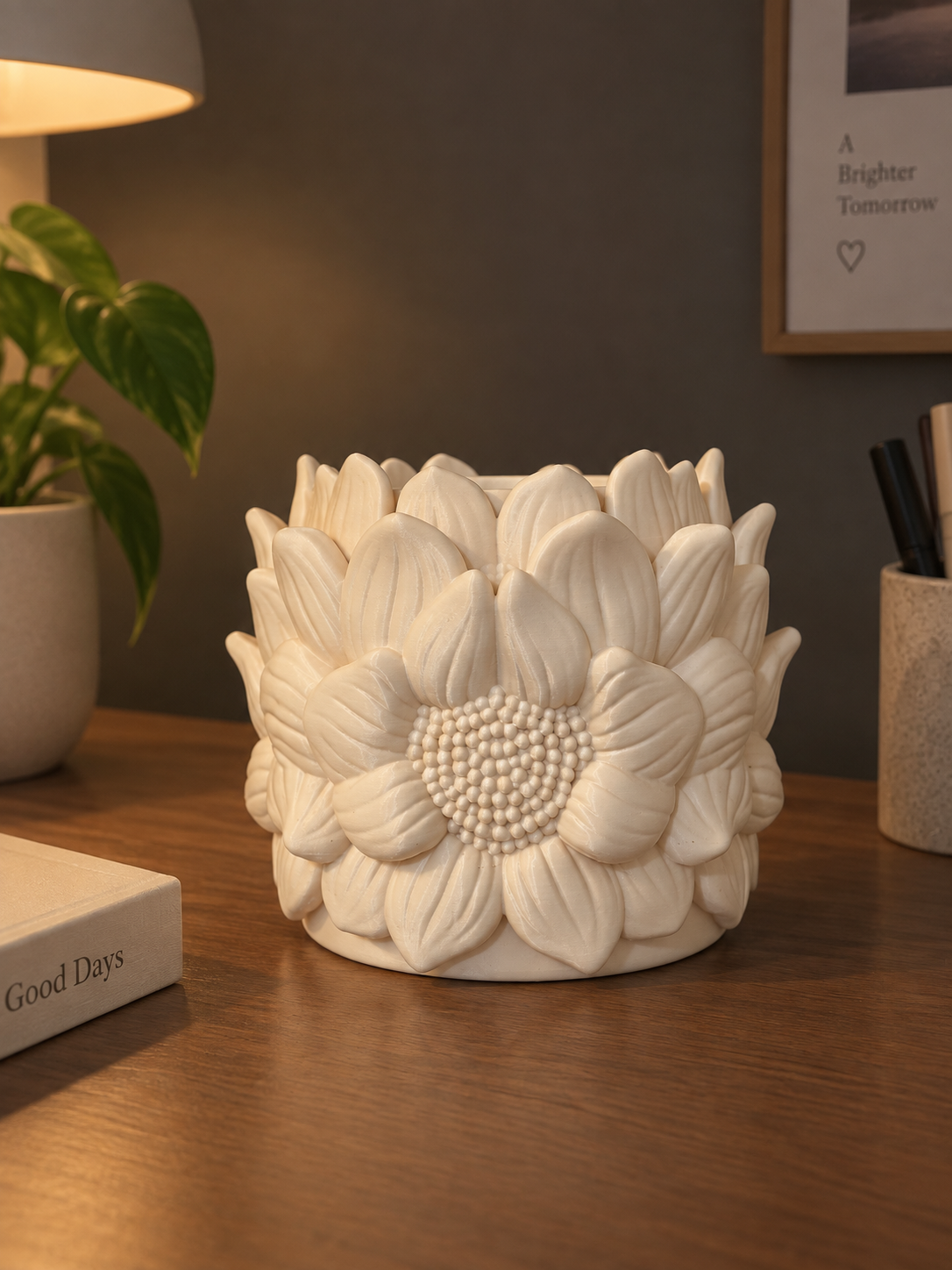 3D Printed Sunflower Pen Holder