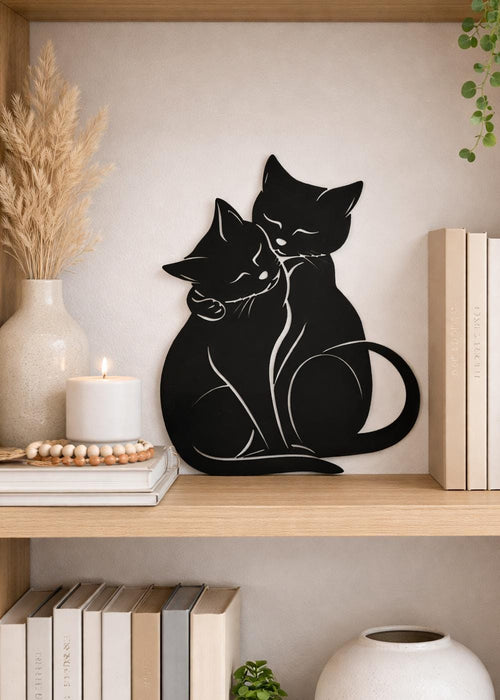 3D Printed Cat Decor, Minimalist Wall Art, Scandinavian Home Accent