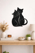 3D Printed Cat Decor, Minimalist Wall Art, Scandinavian Home Accent