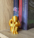 3D Printed Sitting Figure Decor, Unique Aesthetic Gift, Minimalist Abstract Human Sculpture