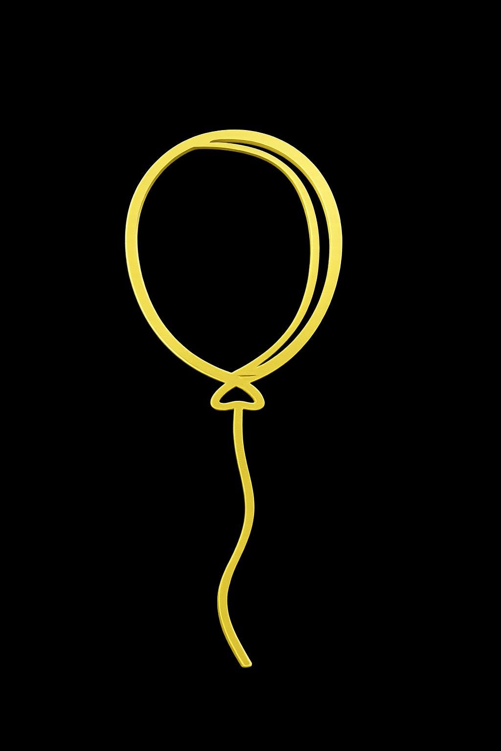Minimal Balloon Wall Art 3D Printed Line Art Nursery Decor Birthday Party Wall Decor Modern Home Decor