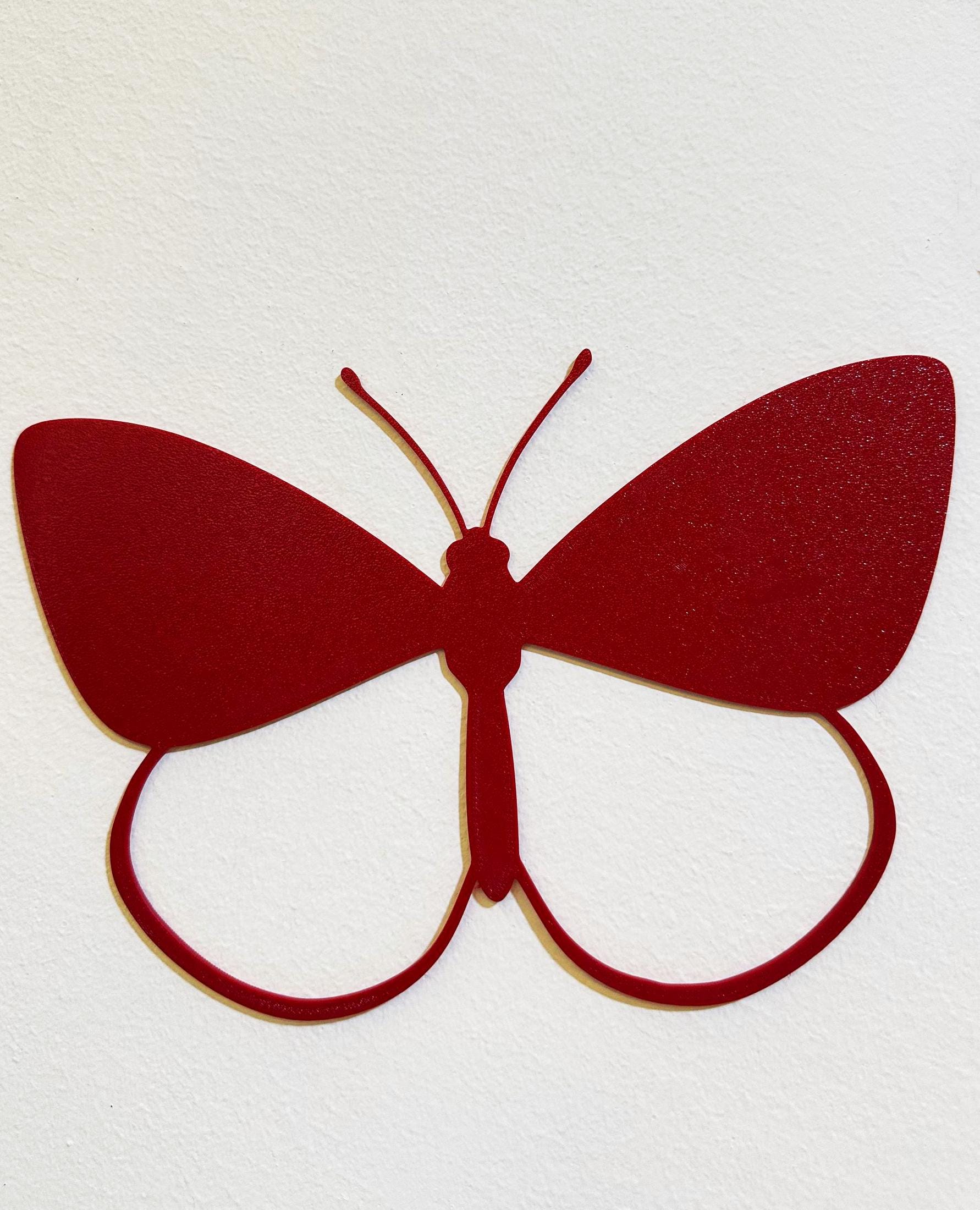 Colorful 3D Printed Butterfly Wall Decor, Nursery Wall Art, No Adhesive