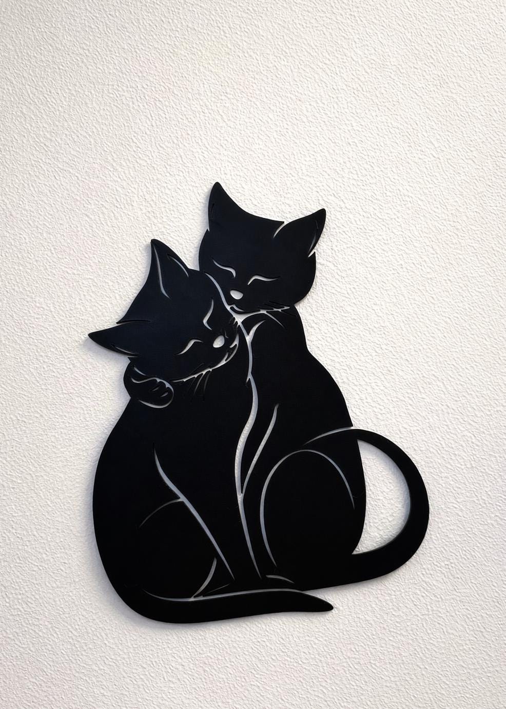 3D Printed Cat Decor, Minimalist Wall Art, Scandinavian Home Accent