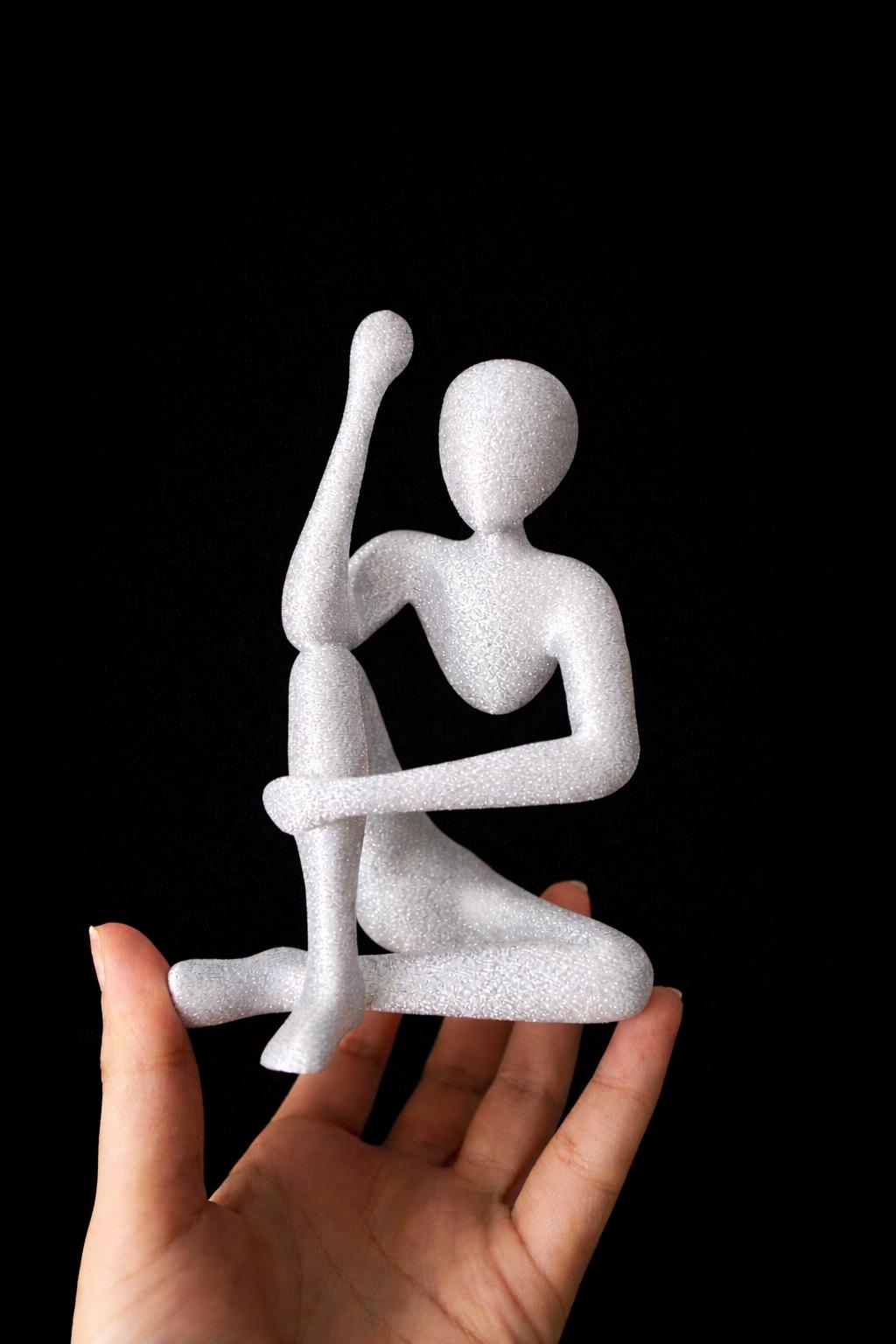 Minimalist Human Sculpture Vase, Abstract Figure Holding Flower, Modern Home Decor, 3D Printed Art