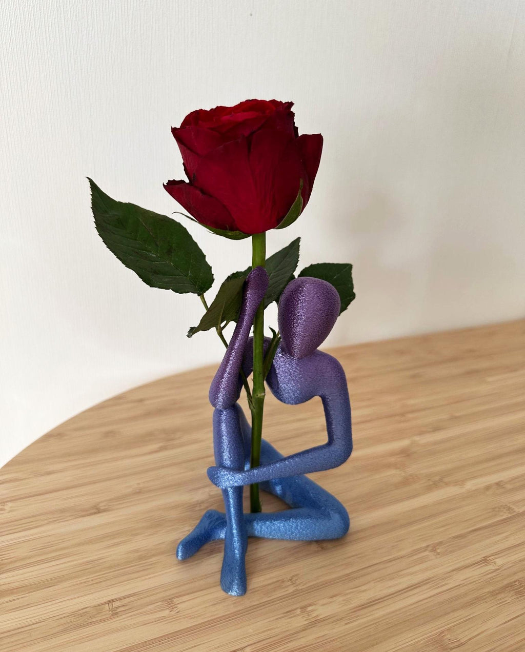 Minimalist Human Sculpture Vase, Abstract Figure Holding Flower, Modern Home Decor, 3D Printed Art