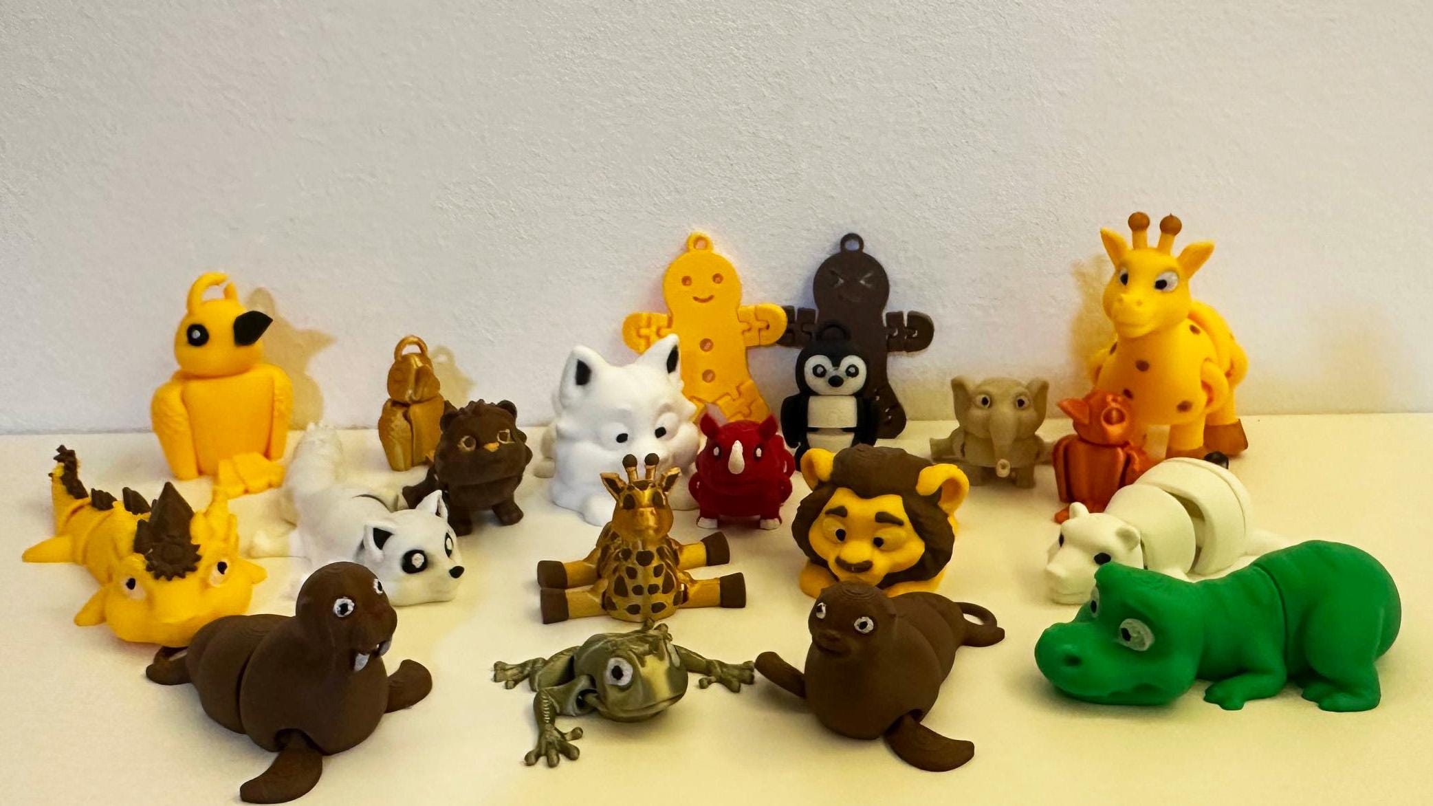 3D Printed Animal Mystery Box Cute Mini Animal Figurines Surprise Pack Kids Gift Collectible Toy Set