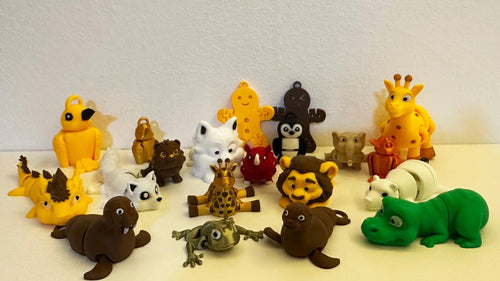 3D Printed Animal Mystery Box Cute Mini Animal Figurines Surprise Pack Kids Gift Collectible Toy Set