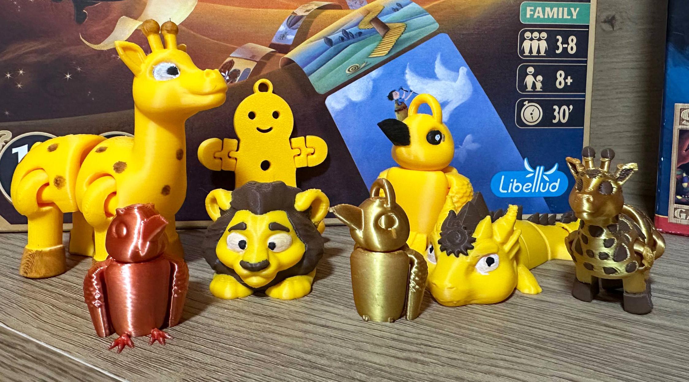 3D Printed Animal Mystery Box Cute Mini Animal Figurines Surprise Pack Kids Gift Collectible Toy Set