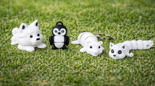 3D Printed Articulated Animal Keychain and Fidget Toy | Cute Flexi Animal | Kawaii Desk Toy