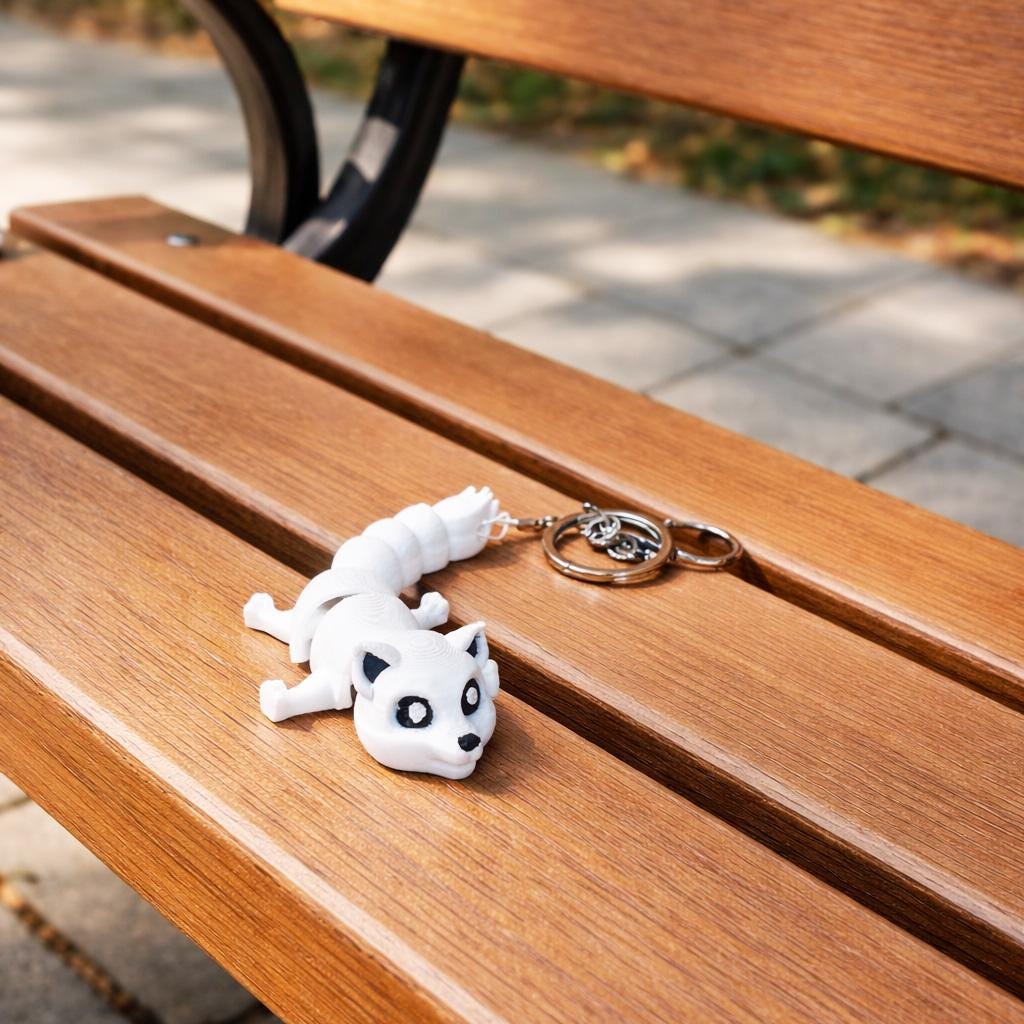 3D Printed Articulated Animal Keychain and Fidget Toy | Cute Flexi Animal | Kawaii Desk Toy