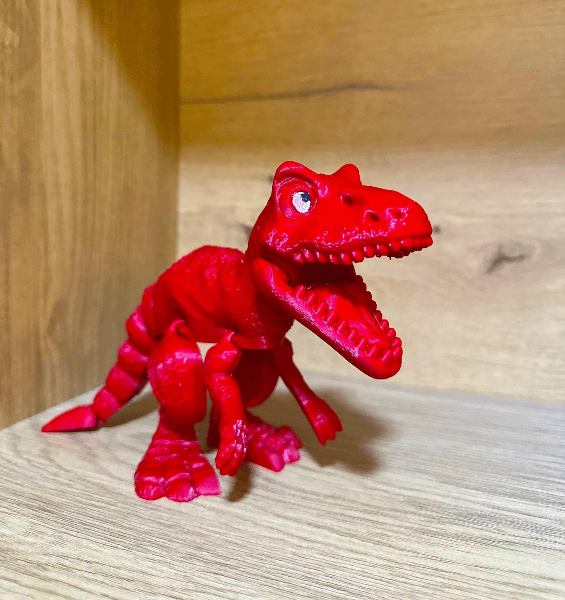 3D Printed Articulated Dinosaur Toy | Flexi T-Rex Fidget Toy | Moving Dino Figure | Desk Toy | Gift for Kids and Dino Lovers