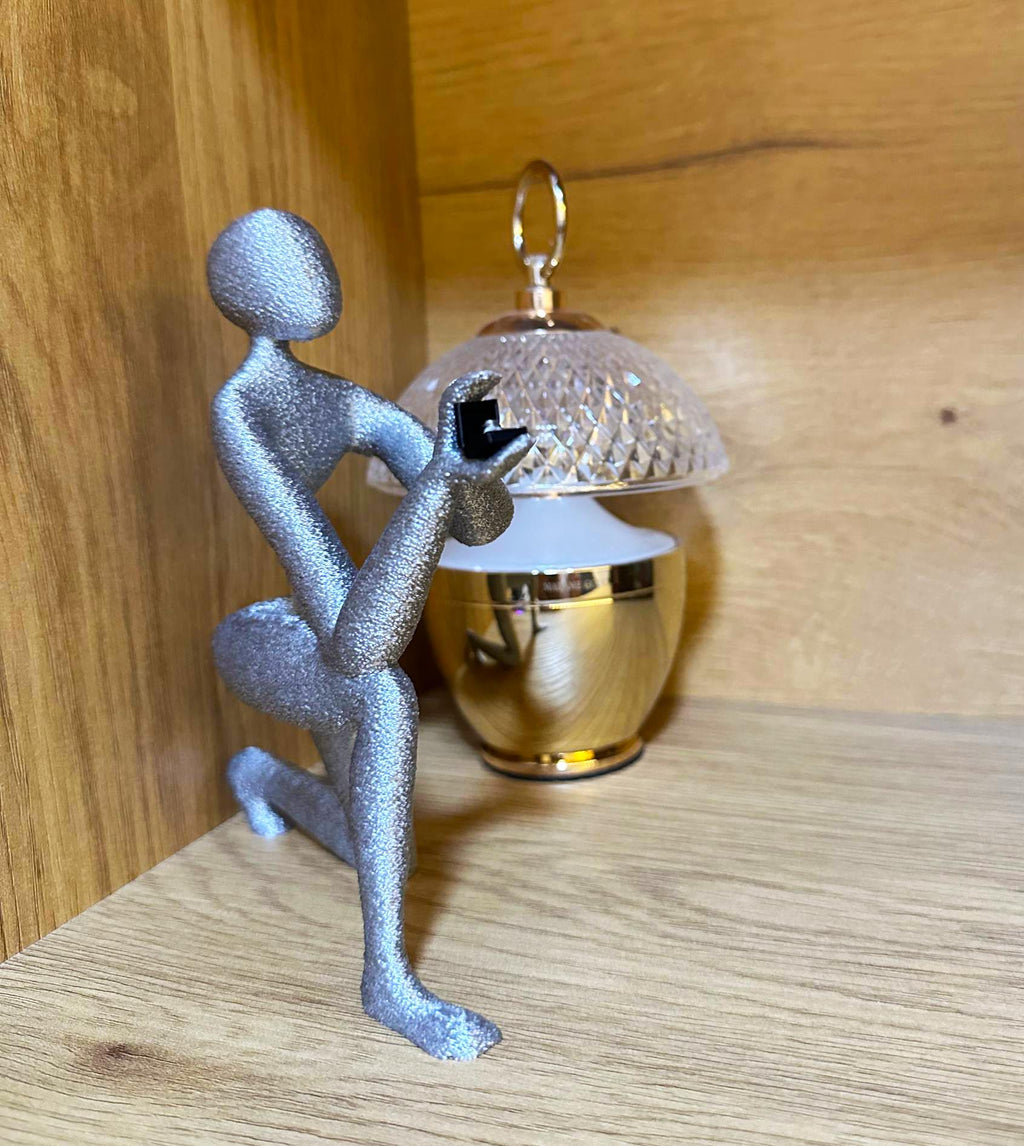 3D Printed Proposal Figurine Romantic Kneeling Sculpture Holding Ring Box Unique Engagement Gift Decor