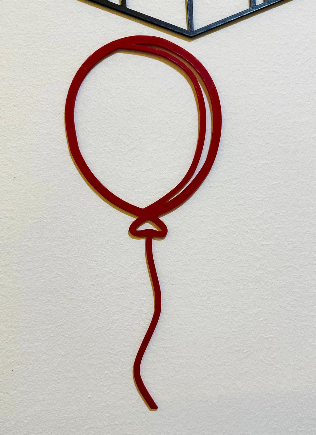 Minimal Balloon Wall Art 3D Printed Line Art Nursery Decor Birthday Party Wall Decor Modern Home Decor