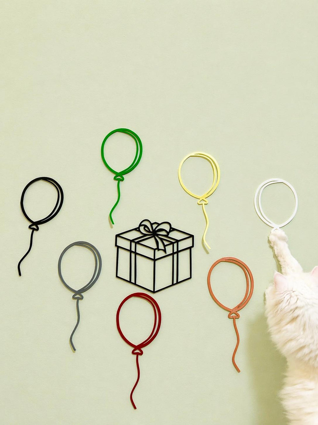 Minimal Balloon Wall Art 3D Printed Line Art Nursery Decor Birthday Party Wall Decor Modern Home Decor