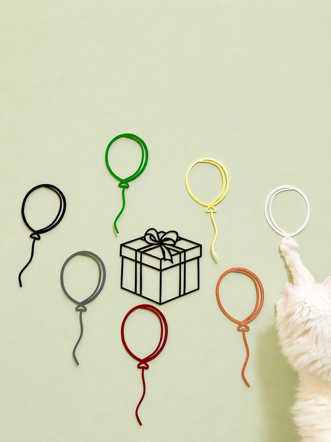 Minimal Balloon Wall Art 3D Printed Line Art Nursery Decor Birthday Party Wall Decor Modern Home Decor
