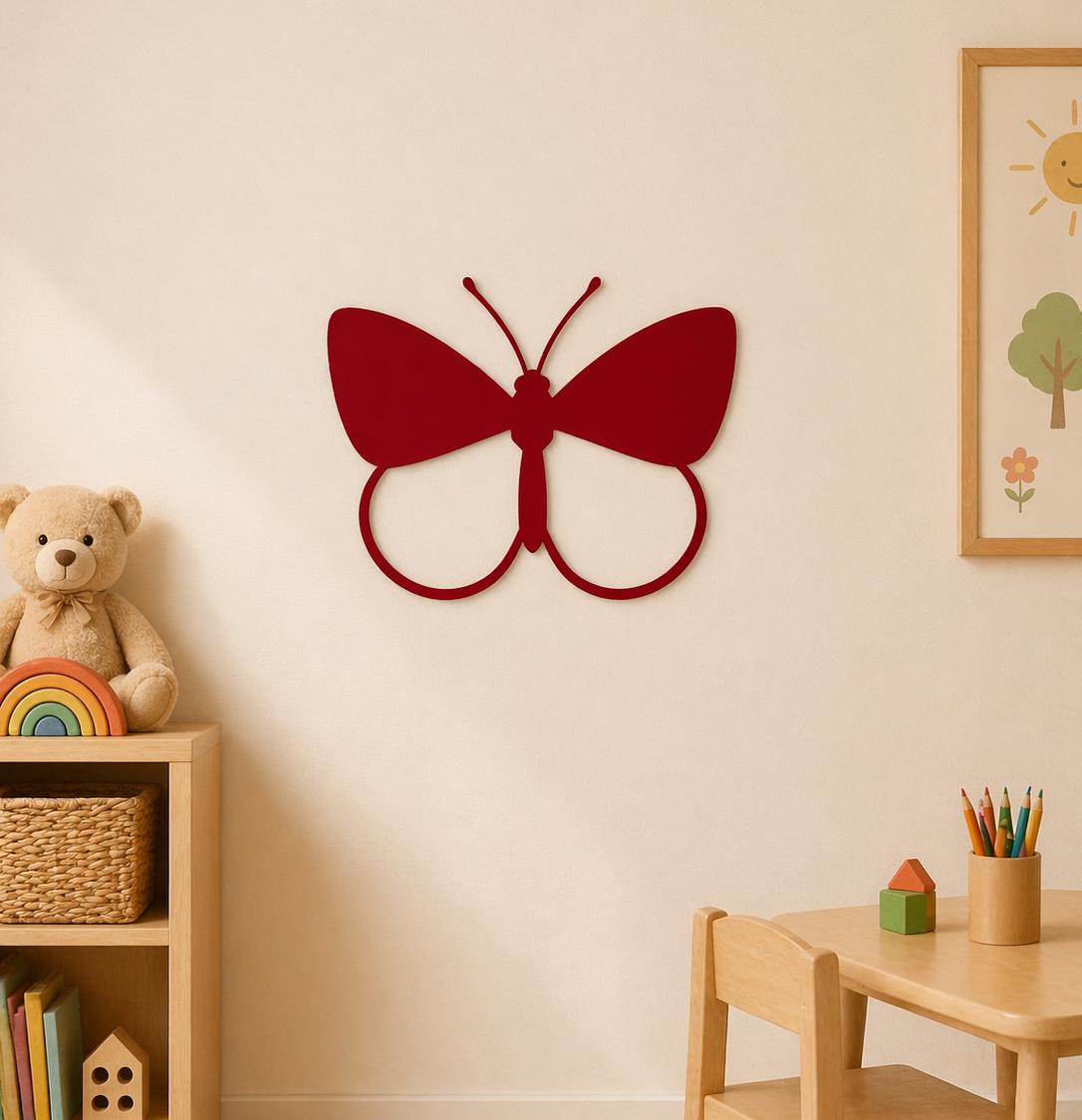 Colorful 3D Printed Butterfly Wall Decor, Nursery Wall Art, No Adhesive