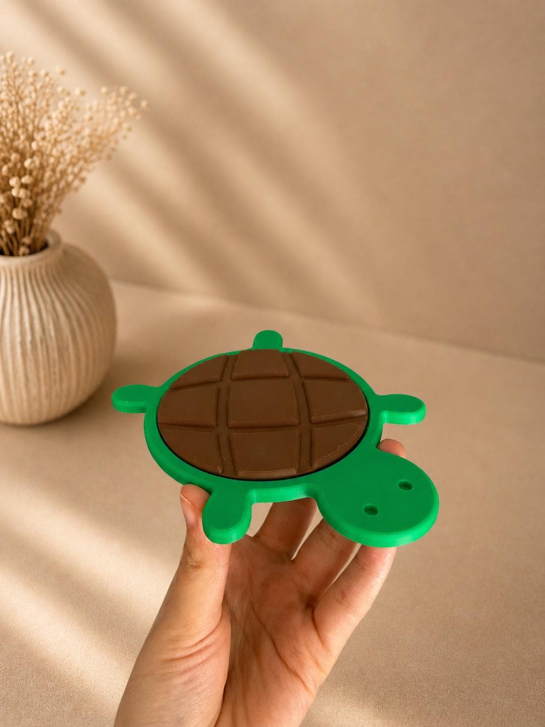 3D Printed Turtle Coaster, Cute Drink Coaster, Coffee Mug Holder, Desk and Table Decor