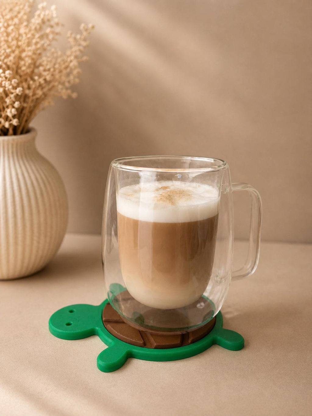3D Printed Turtle Coaster, Cute Drink Coaster, Coffee Mug Holder, Desk and Table Decor