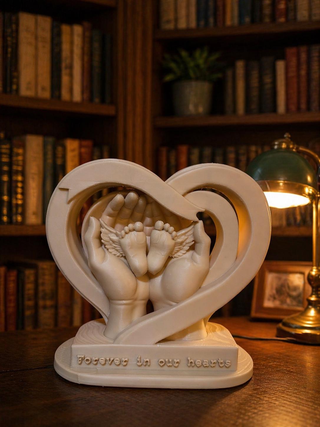 3D Printed Sculpture, Memorial Baby Angel, Miscarriage Gift