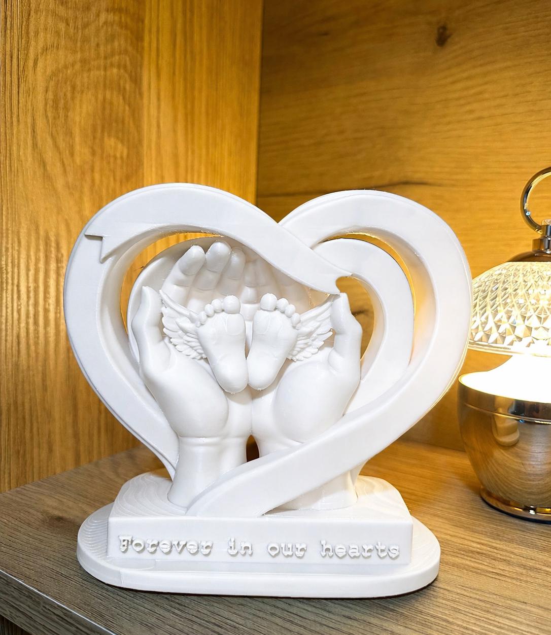 3D Printed Sculpture, Memorial Baby Angel, Miscarriage Gift
