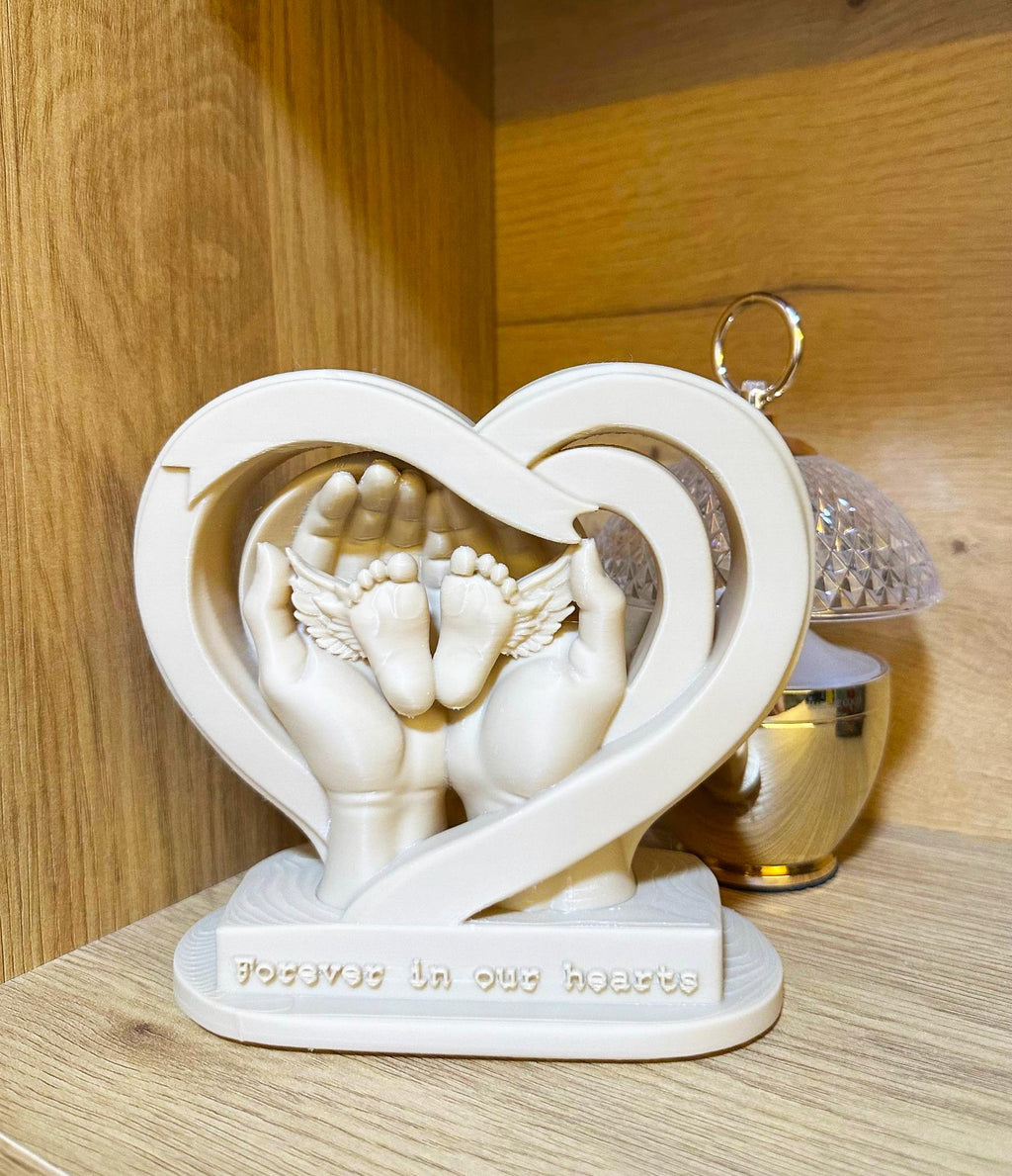 3D Printed Sculpture, Memorial Baby Angel, Miscarriage Gift