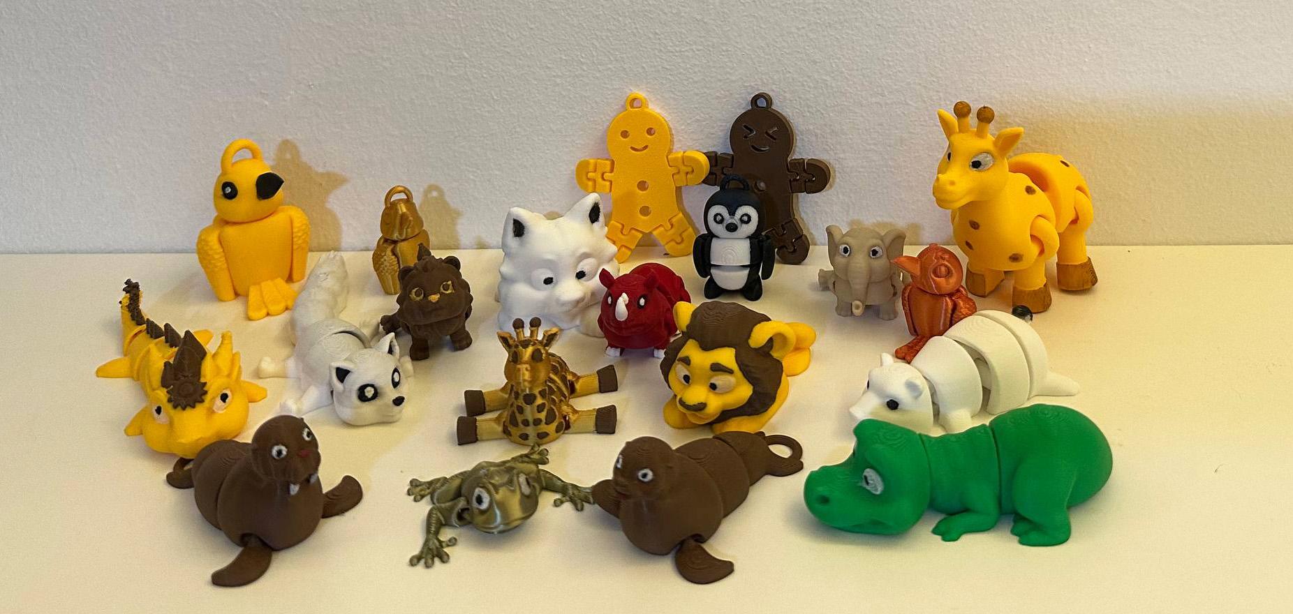 3D Printed Animal Mystery Box Cute Mini Animal Figurines Surprise Pack Kids Gift Collectible Toy Set