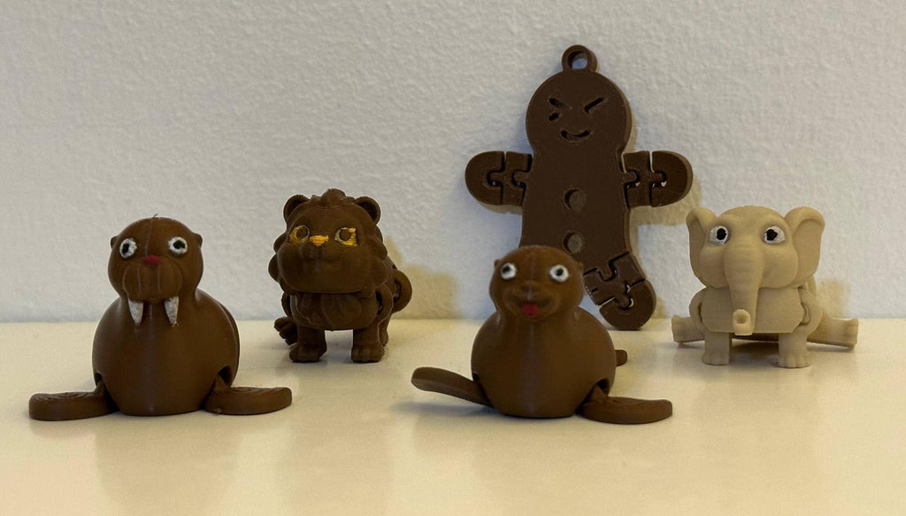3D Printed Animal Mystery Box Cute Mini Animal Figurines Surprise Pack Kids Gift Collectible Toy Set