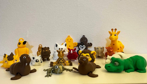 3D Printed Animal Mystery Box Cute Mini Animal Figurines Surprise Pack Kids Gift Collectible Toy Set