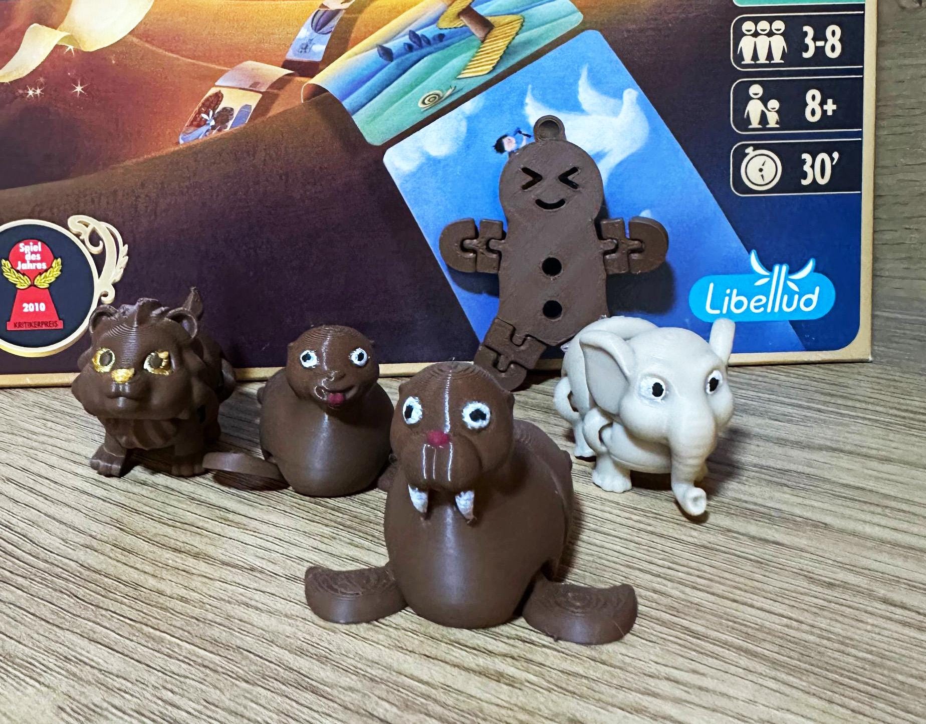 3D Printed Animal Mystery Box Cute Mini Animal Figurines Surprise Pack Kids Gift Collectible Toy Set