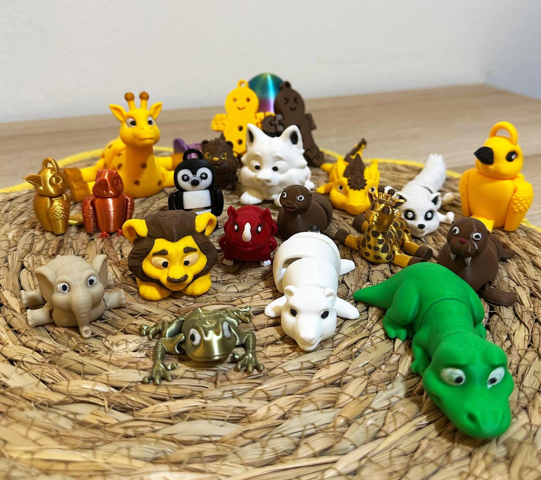 3D Printed Animal Mystery Box Cute Mini Animal Figurines Surprise Pack Kids Gift Collectible Toy Set