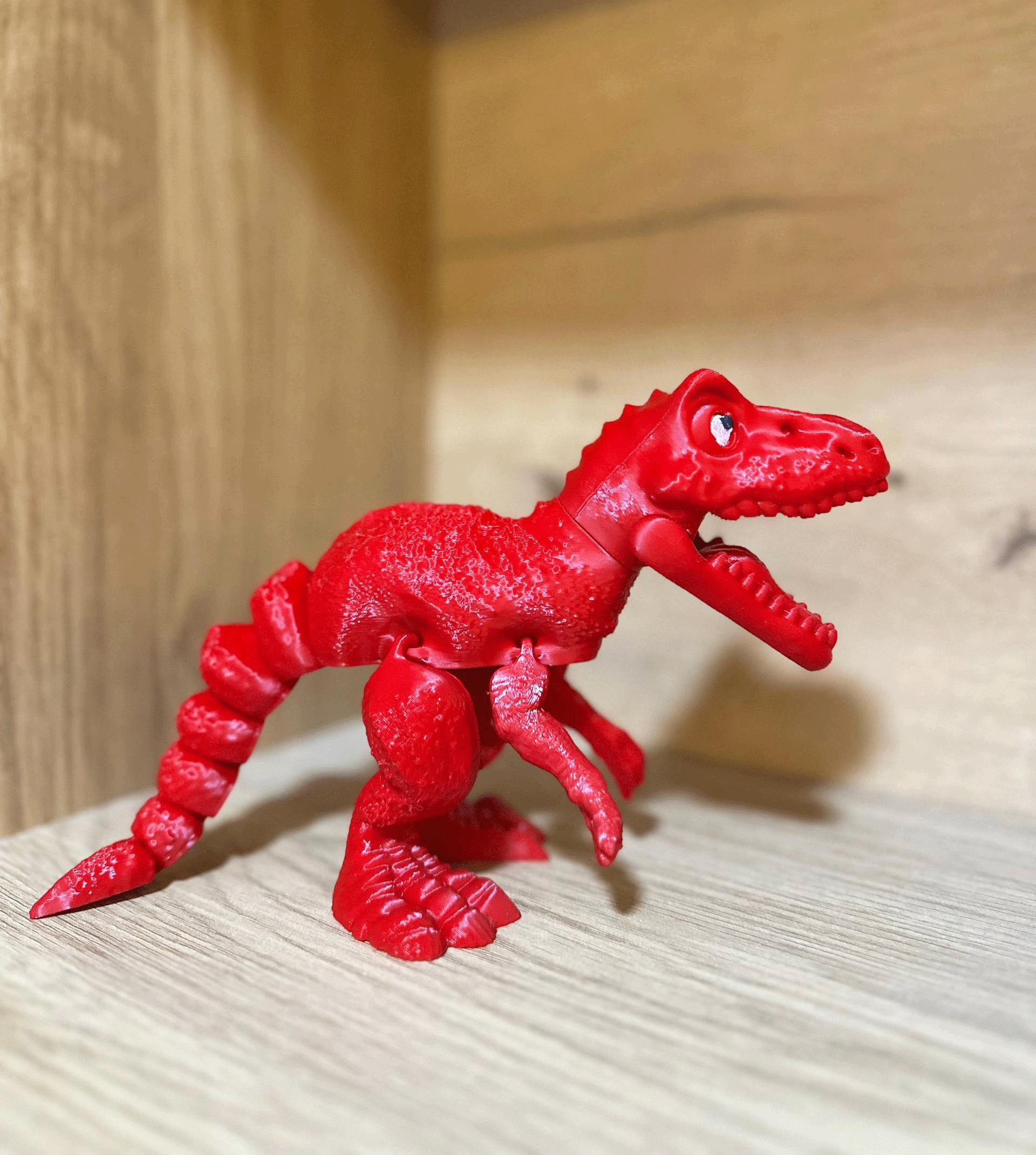 3D Printed Articulated Dinosaur Toy | Flexi T-Rex Fidget Toy | Moving Dino Figure | Desk Toy | Gift for Kids and Dino Lovers