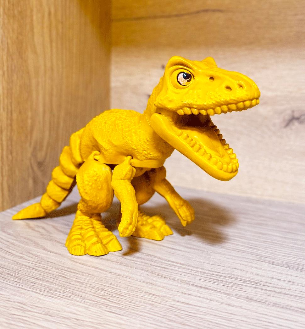 3D Printed Articulated Dinosaur Toy | Flexi T-Rex Fidget Toy | Moving Dino Figure | Desk Toy | Gift for Kids and Dino Lovers