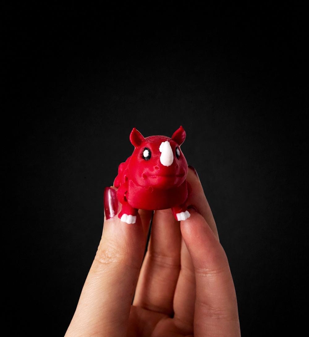 3D Printed Articulated Animals, Flexible Fidget Toys, Desk Decor, Keychain Option