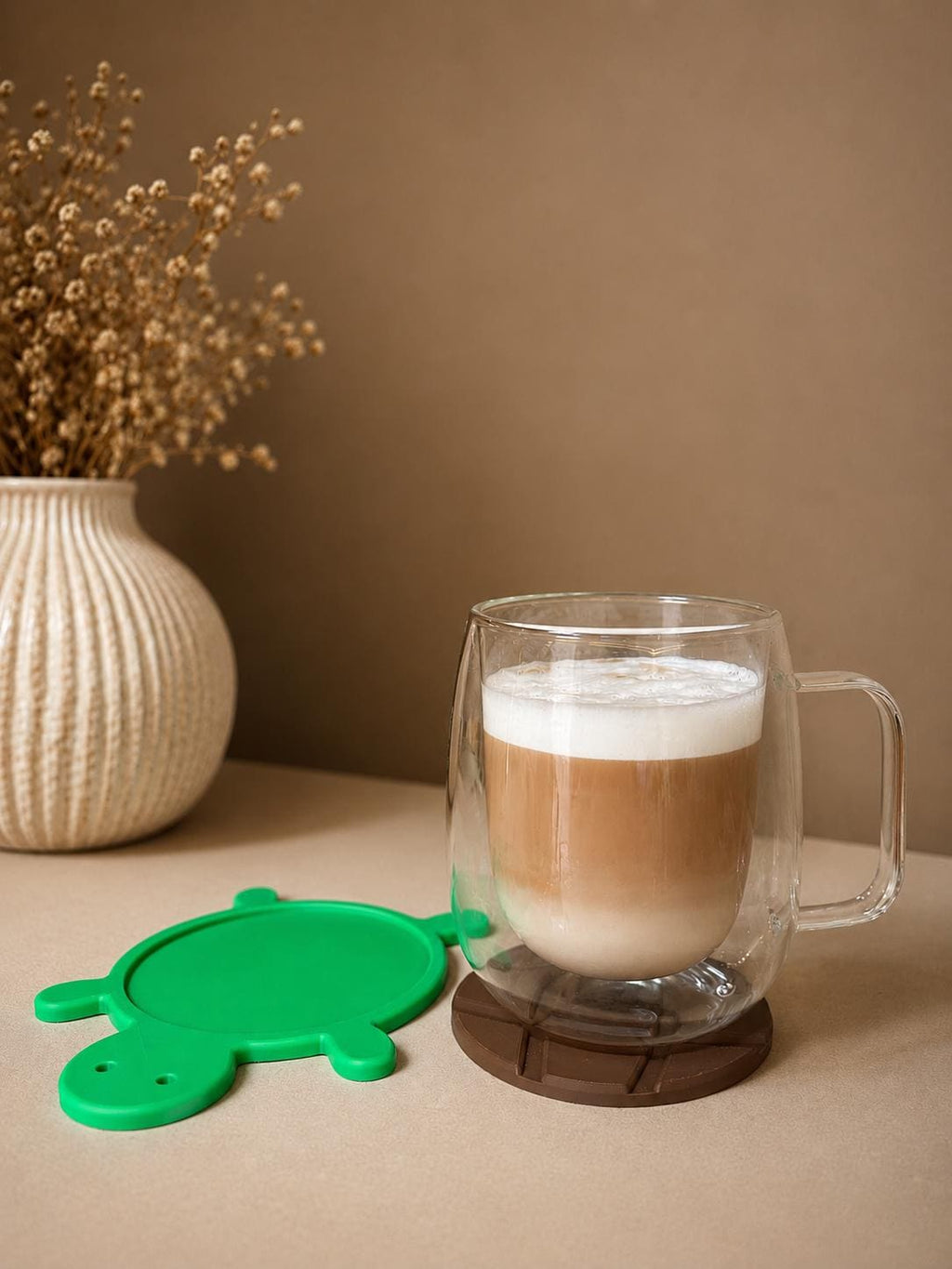 3D Printed Turtle Coaster, Cute Drink Coaster, Coffee Mug Holder, Desk and Table Decor