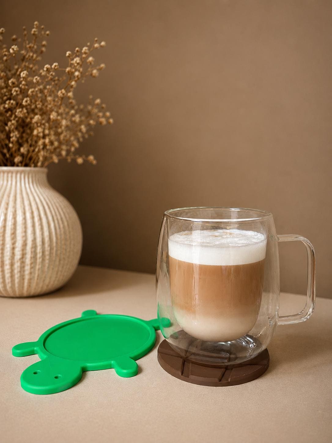 3D Printed Turtle Coaster, Cute Drink Coaster, Coffee Mug Holder, Desk and Table Decor