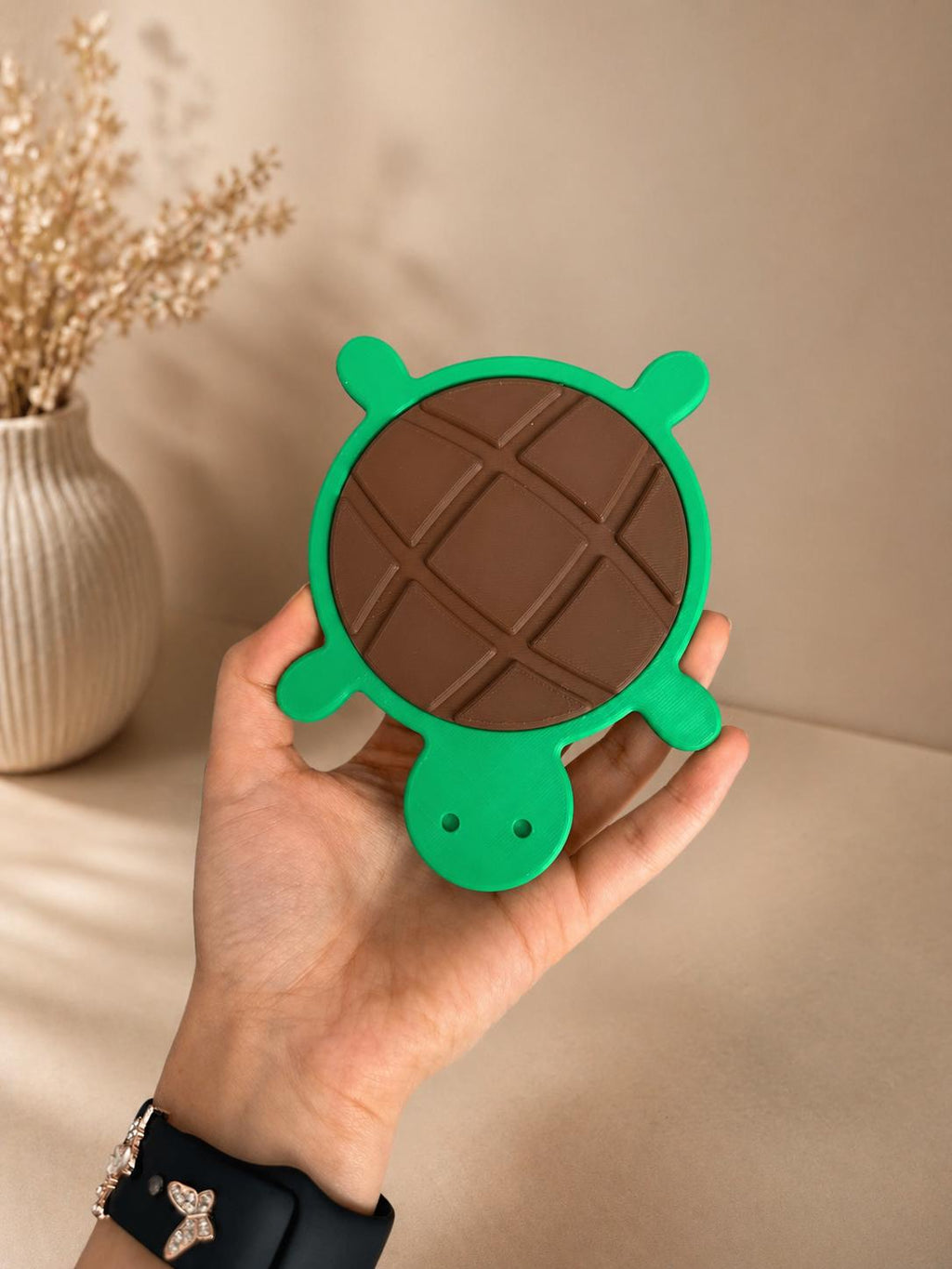 3D Printed Turtle Coaster, Cute Drink Coaster, Coffee Mug Holder, Desk and Table Decor